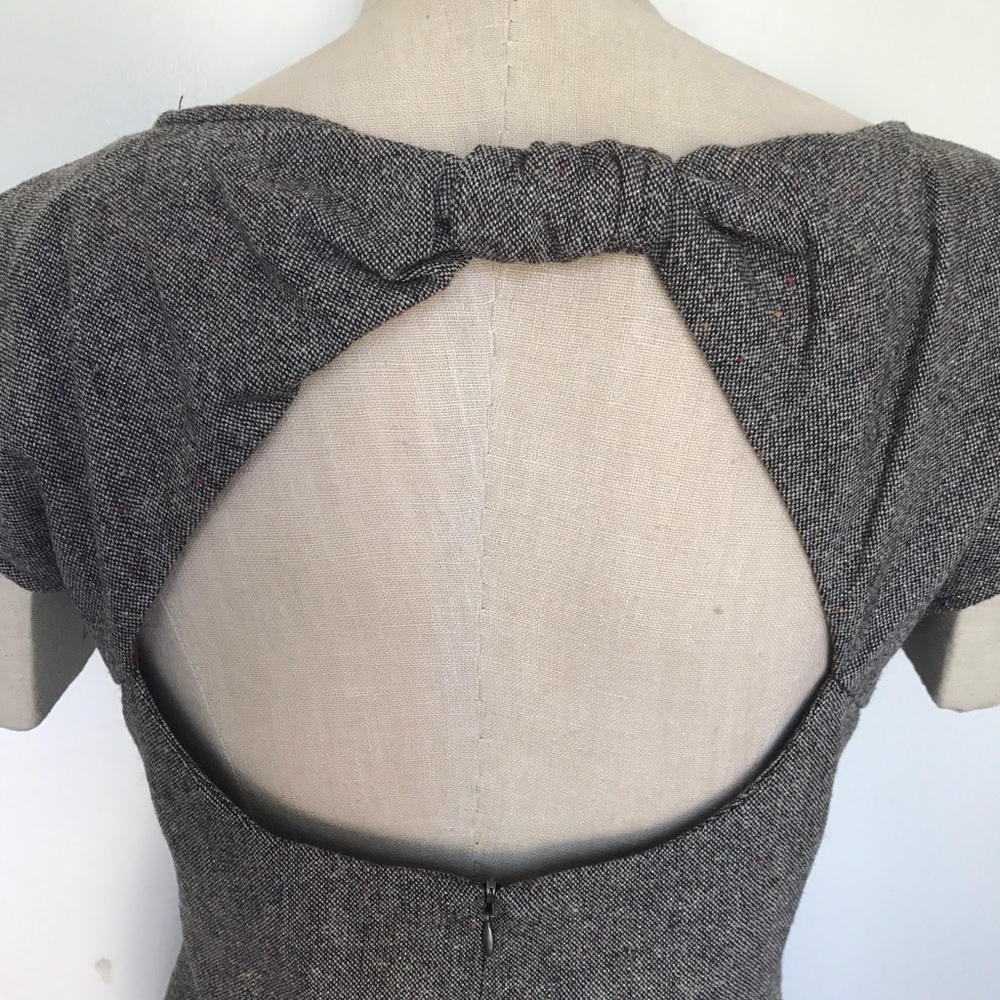 Brooklyn Industries Tweed Dress, Brown Sz 6 Academia Professor Ivy League Preppy